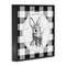 Stupell Industries Detailed Easter Bunny Drawing Spring Plaid Border Framed Giclee Art